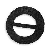 Raffhalter Rund Schwarz Sisal Gardinenspange...