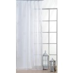 Vorhang Gardine Voile Kräuselband 140x245 Dekoschal weiß transparent Blumenmuster
