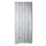 Vorhang Gardine Voile Kräuselband Anthrazit Blumenmuster 140x245 Dekoschal weiß transparent