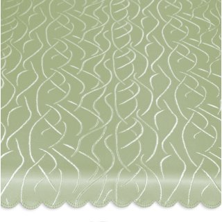 Mitteldecke eckig 110x110 cm Tischdecke Struktur damast Streifen bügelfrei fleckenabweisend lindgrün