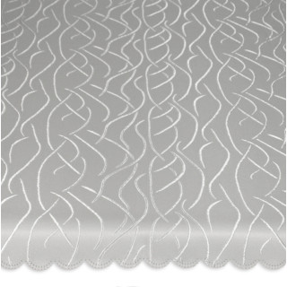 Mitteldecke eckig 110x110 cm Tischdecke Struktur damast Streifen bügelfrei fleckenabweisend grau silber