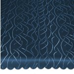 Mitteldecke eckig 110x110 cm Tischdecke Struktur damast Streifen bügelfrei fleckenabweisend dunkel blau