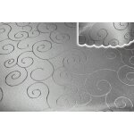 Tischdecke silber rund 135 cm Ø Struktur damast Tafeltuch circle bügelfrei