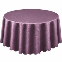 Tischdecke lila rund 180 cm Ø  damast Ornamente...