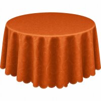 Tischdecke terracotta rund 180 cm Ø  damast...