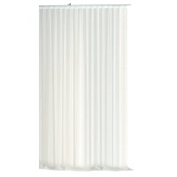 Voile Dekoschal Gardine Emotion weiß Organza Vorhang Kräuselband  weiß