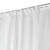 Voile Dekoschal Gardine Emotion weiß Organza Vorhang Kräuselband  weiß