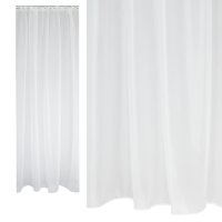 Vorhang Kräuselband weiß Emotion 300x245 cm Voile transparent