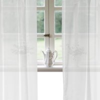 Vorhang Kräuselband weiß Emotion 300x245 cm Voile transparent