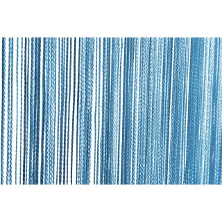 Fadenvorhang blau hell Türvorhang 140x250 cm uni Vorhang einfarbig Raumteiler