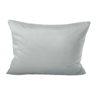 Kissenhülle Wildseide Optik uni 50x70 cm silber