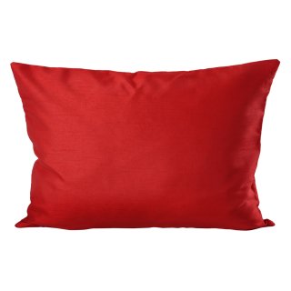 Kissenhülle Wildseide Optik uni 40x60 cm rot