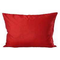 Kissenhülle Wildseide Optik uni 40x60 cm rot