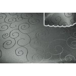 Tischdecke oval 130x260 cm grau Struktur damast circle bügelfrei fleckenabweisend