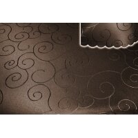 Tischdecke braun dunkel oval 160x220 cm damast Ornamente bügelfrei fleckenabweisend