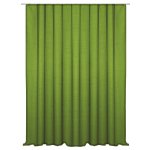 Vorhang grün Kräuselband 300x245 cm Seidenglanz halbtransparent Gardine extra breit