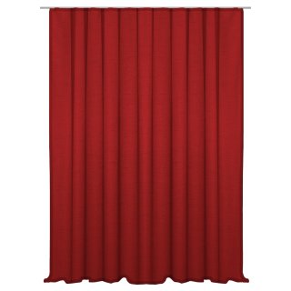 Vorhang rot Kräuselband 300x245 cm Seidenglanz halbtransparent Gardine extra breit