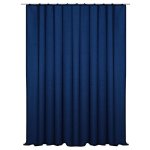 Vorhang blau Kräuselband 300x245 cm Seidenglanz halbtransparent Gardine extra breit