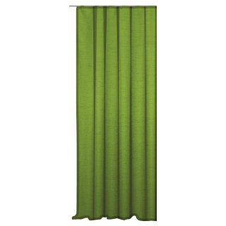 Vorhang grün Kräuselband 140x245 cm Seidenglanz halbtransparent Dekoschal Gardine