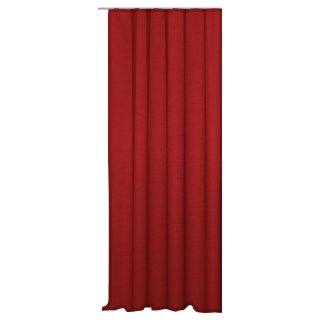 Vorhang rot Kräuselband 140x245 cm Seidenglanz halbtransparent Dekoschal Gardine