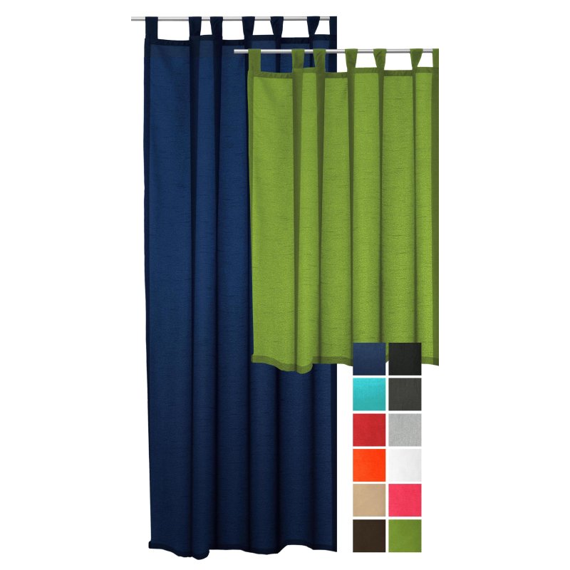 Schlaufenschal Alex halbtransparent Vorhang seidig glänzend Übergardine Schlaufe 