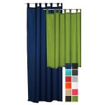 Vorhang halbtransparent Seidenglanz Schlaufen Gardine Schlaufenschal kurz oder lang