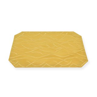 Tischset gelb 30x45 cm 2er Set damast Streifen Platzset festlich modern