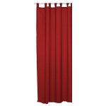 Vorhang rot 140x245 cm halbtransparent Seidenglanz Schlaufen Gardine Schlaufenschal