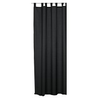 Vorhang schwarz 140x245 cm halbtransparent Seidenglanz...
