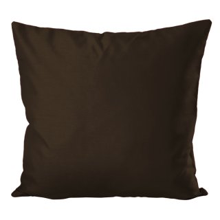 Kissenhülle Seidenglanz uni Kissenbezug braun dunkel 40x40