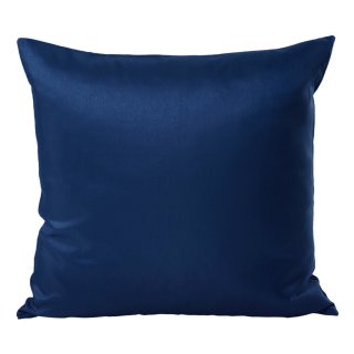 Kissenhülle Seidenglanz uni Kissenbezug blau dunkel 50x50