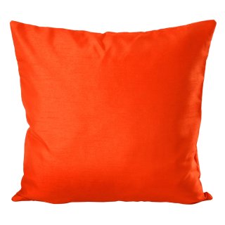 Kissenhülle Seidenglanz uni Kissenbezug orange 40x40