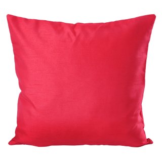 Kissenhülle Seidenglanz uni Kissenbezug pink 50x50