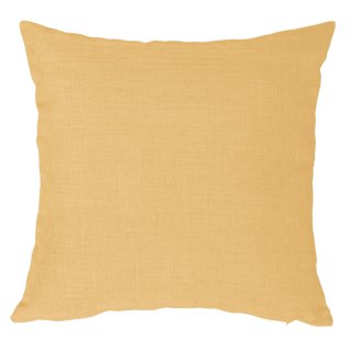 Kissenbezug 60x60 cm gelb Struktur Leinenoptik Kissenhülle für Dekokissen