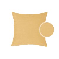 Kissenbezug 60x60 cm gelb Struktur Leinenoptik Kissenhülle für Dekokissen
