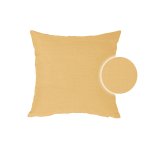 Kissenbezug 60x60 cm gelb Struktur Leinenoptik Kissenhülle für Dekokissen