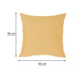 Kissenbezug 60x60 cm gelb Struktur Leinenoptik Kissenhülle für Dekokissen