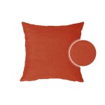 Kissenbezug 60x60 cm terracotta Struktur Leinenoptik Kissenhülle für Dekokissen