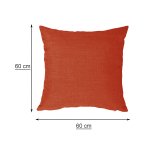 Kissenbezug 60x60 cm terracotta Struktur Leinenoptik Kissenhülle für Dekokissen