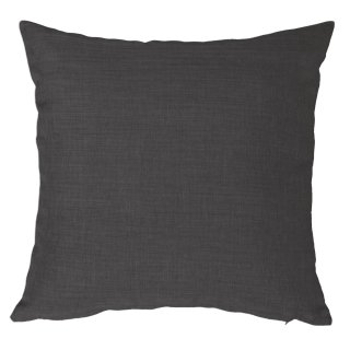 Kissenbezug 60x60 cm anthrazit Struktur Leinenoptik Kissenhülle für Dekokissen