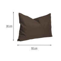 Kissenbezug 30x50 cm braun Struktur Leinenoptik Kissenhülle für Dekokissen