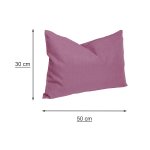 Kissenbezug 30x50 cm lila hell Struktur Leinenoptik Kissenhülle für Dekokissen