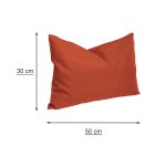 Kissenbezug 30x50 cm terracotta Struktur Leinenoptik Kissenhülle für Dekokissen