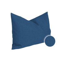 Kissenbezug 30x50 cm blau Struktur Leinenoptik Kissenhülle für Dekokissen