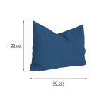 Kissenbezug 30x50 cm blau Struktur Leinenoptik Kissenhülle für Dekokissen
