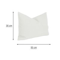 Kissenbezug 30x50 cm weiß Struktur Leinenoptik Kissenhülle für Dekokissen