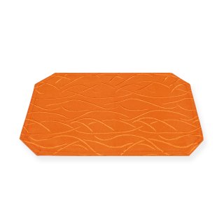 Tischset orange 30x45 cm 2er Set damast Streifen Platzset festlich modern