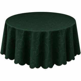 Tischdecke grün dunkel oval 130x360 cm Struktur damast circle bügelfrei fleckenabweisend