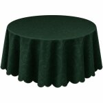 Tischdecke grün dunkel oval 130x360 cm Struktur damast circle bügelfrei fleckenabweisend