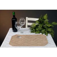 Tischset braun hell 30x45 cm 2er Set damast Streifen Platzset festlich modern